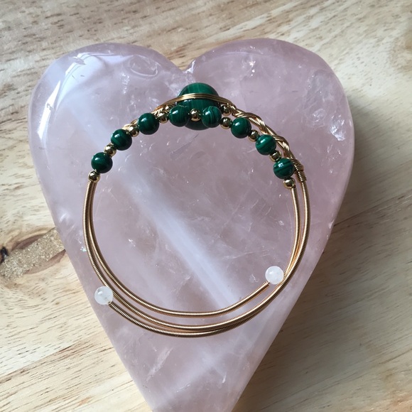 Malachite adjustable bracelet - Picture 6 of 7